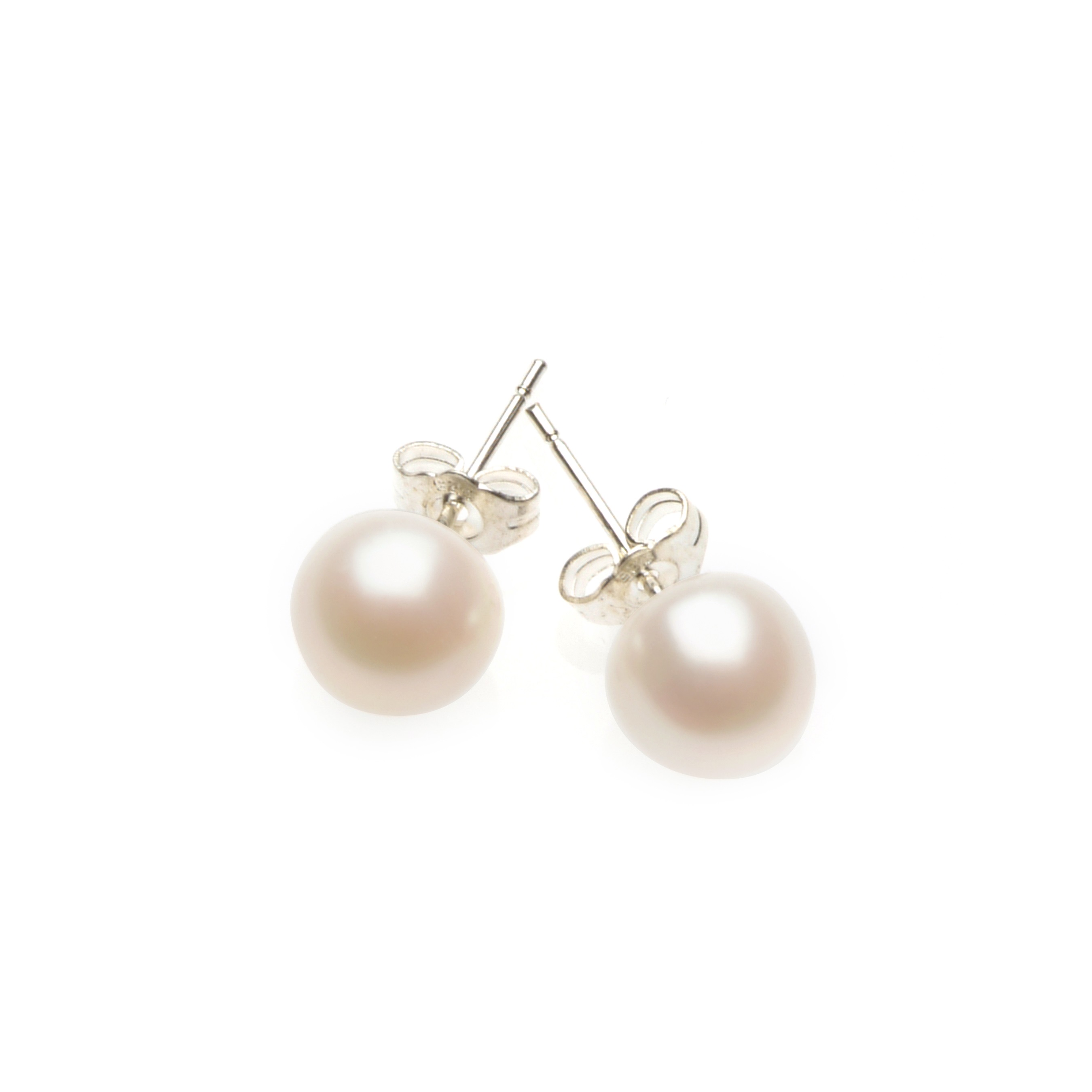 Ivory Elegance Pearl Stud Bridal Earrings.