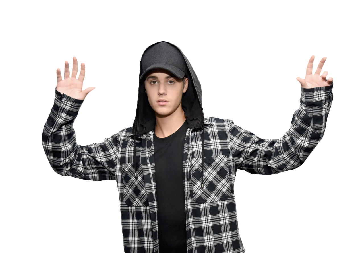 Justin Bieber Posing PNG Image.