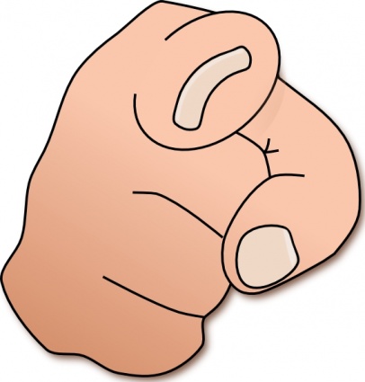 Pointing Finger clip art free vector.