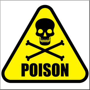 Clip Art: Poison Symbol 1 Color 2 I abcteach.com.