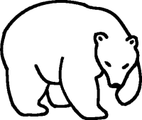 Polar Bear Clipart Black And White.