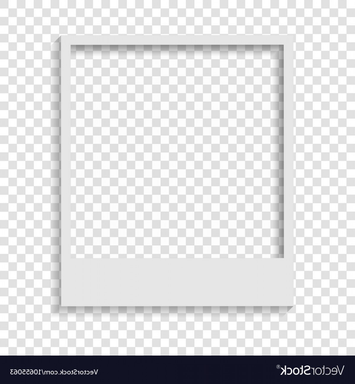 Blank Transparent Paper Polaroid Photo Frame Vector.