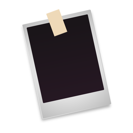 Blank polaroid photo icon.