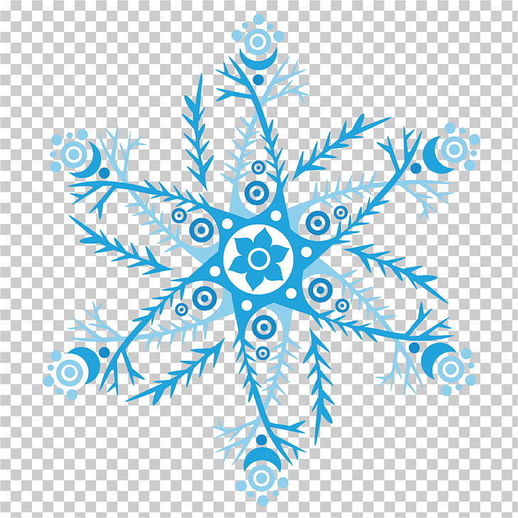 Snowflake Euclidean Blue, Large poster design Snowflake HD.