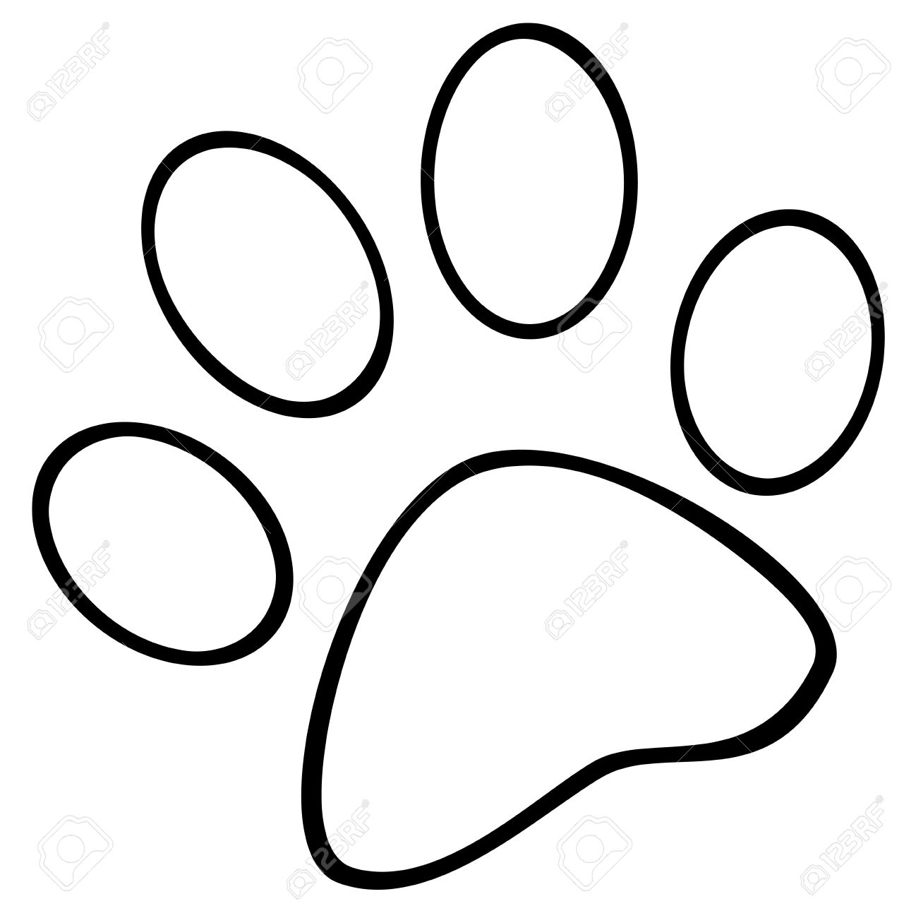 8638 Paw free clipart.