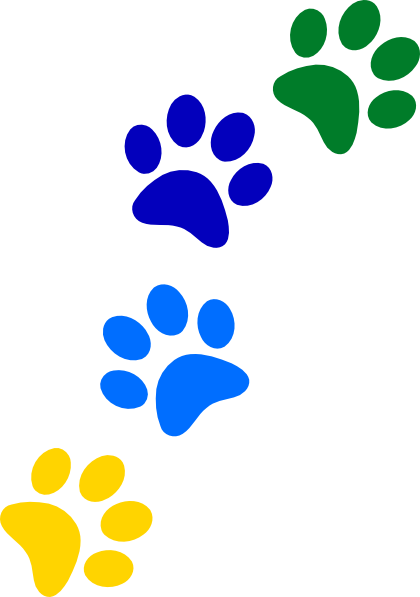 Rainbow Paws Clip Art at Clker.com.