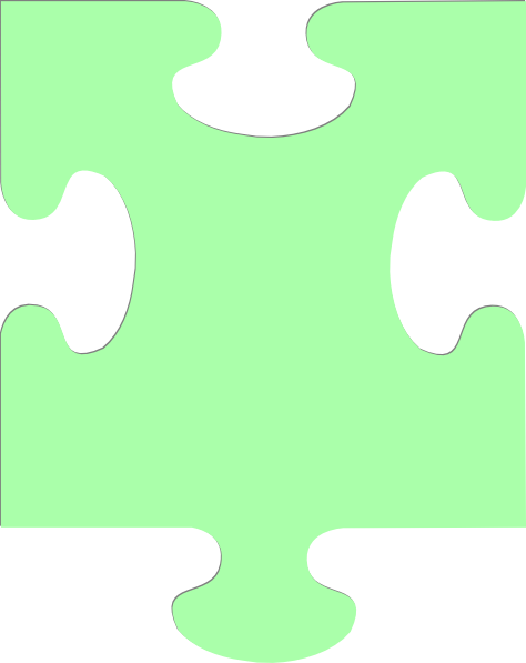 Jigsaw Piece Pale Green Clip Art at Clker.com.