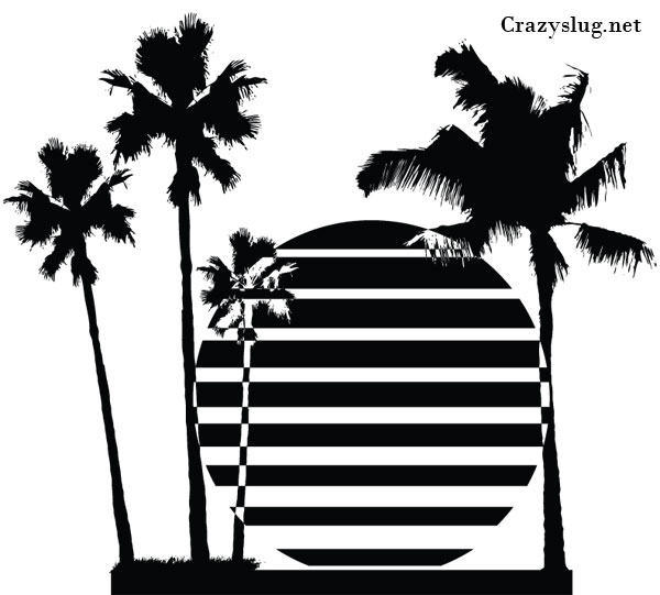 Free Vector Palm Tree Silhouettes.