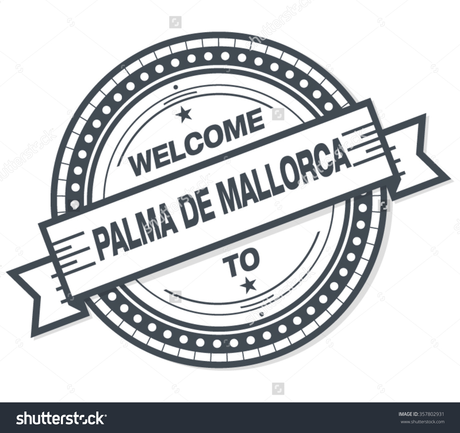 Welcome Palma De Mallorca Stamp Badge Stock Vector 357802931.