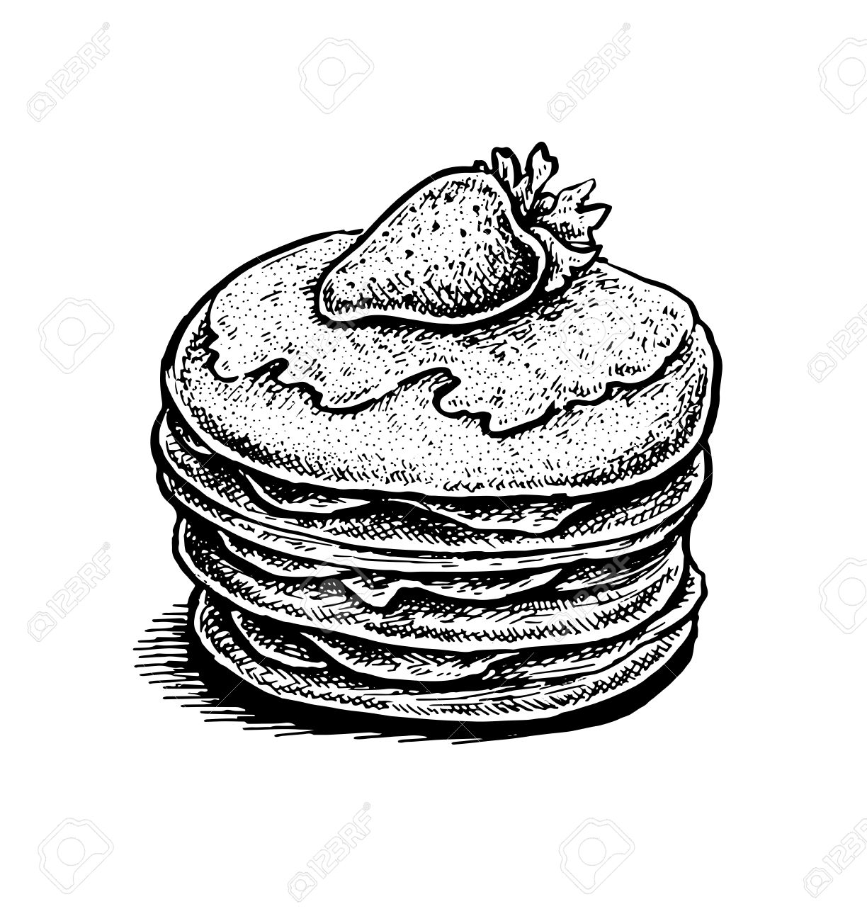 Pancakes Clipart Black And White (77+ images in Collection.