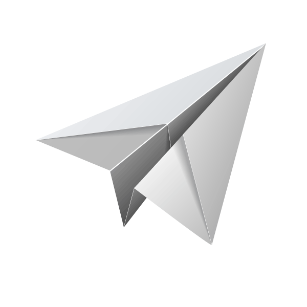 White Paper Plane PNG Image.