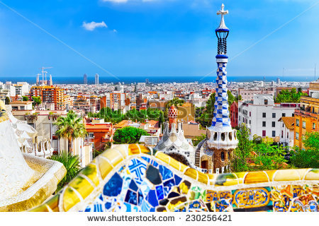 Park Guell Barcelona Spain Stock Photo 174454670.