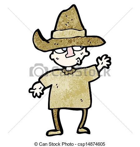 Vector Illustration of cartoon peasant csp15569527.