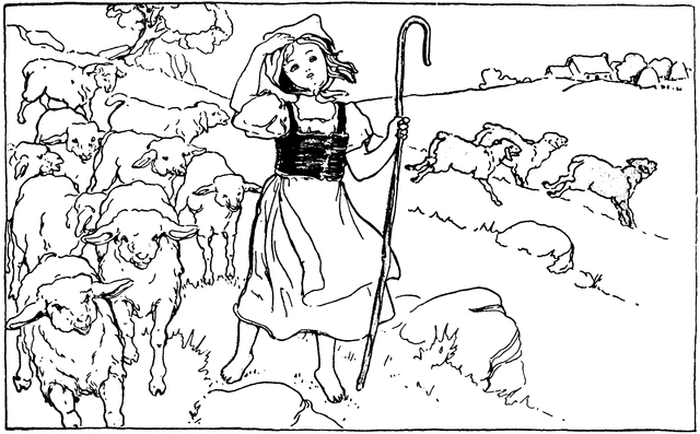 Little Bo Peep Clipart.