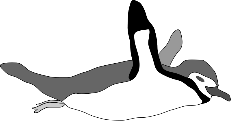 Free Clipart: Penguin swim.