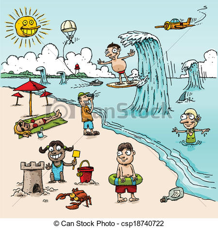 Beach scene Illustrations and Clipart. 5,397 Beach scene royalty.