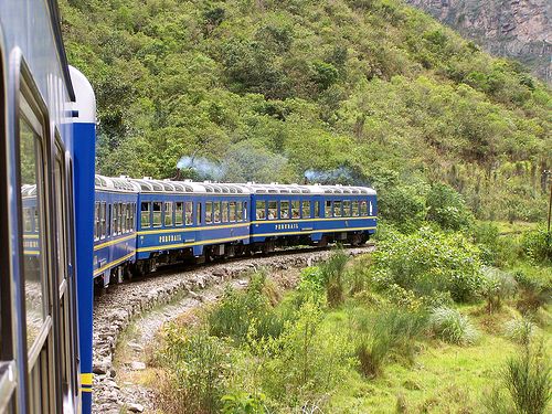 Peru Rail on the way to Machu Picchu, Cusco, Peru.