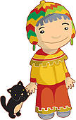 Peruvian Girl Clipart.