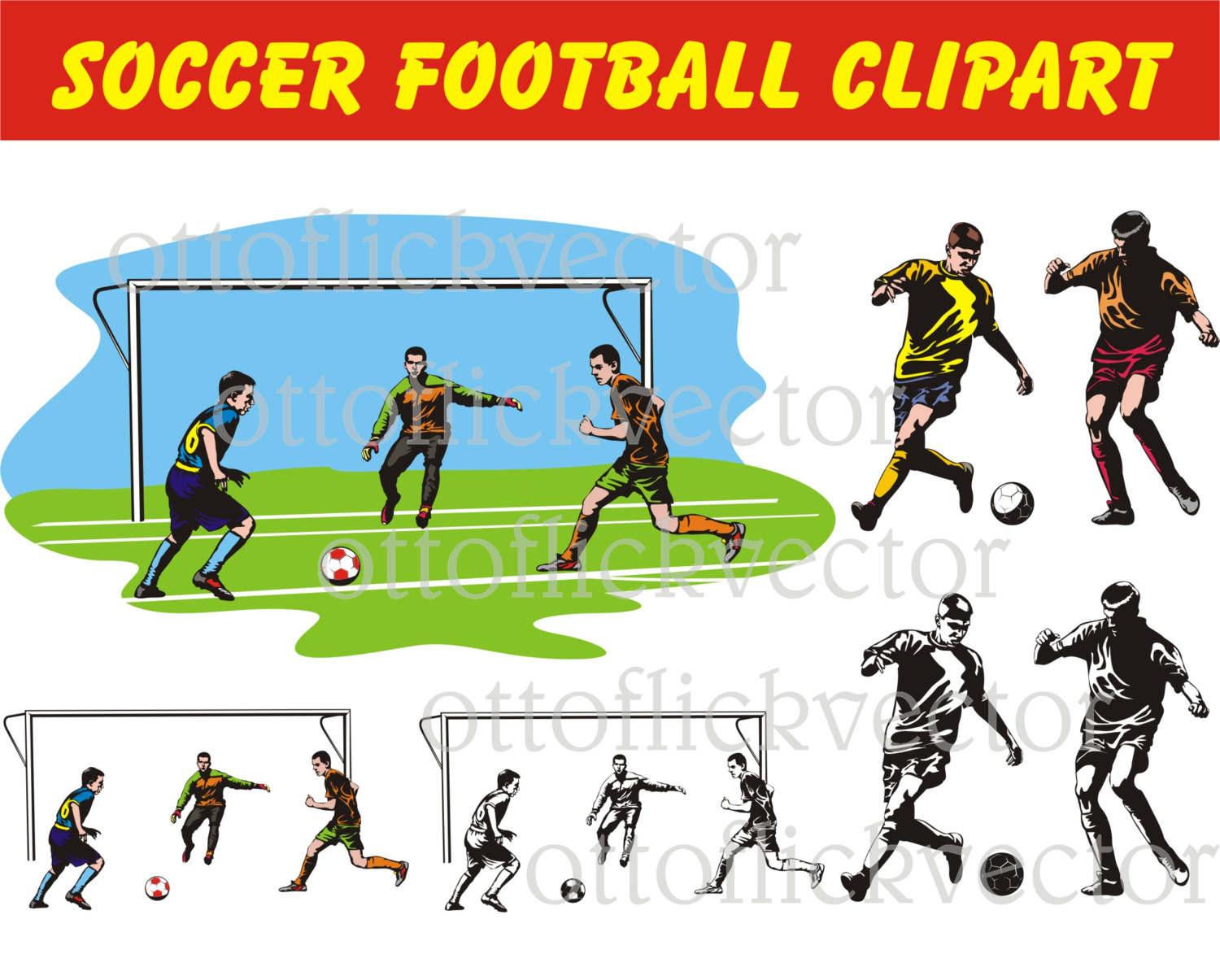 SOCCER FOOTBALL Vector CLIPART, eps, ai, cdr, png, jpg files.