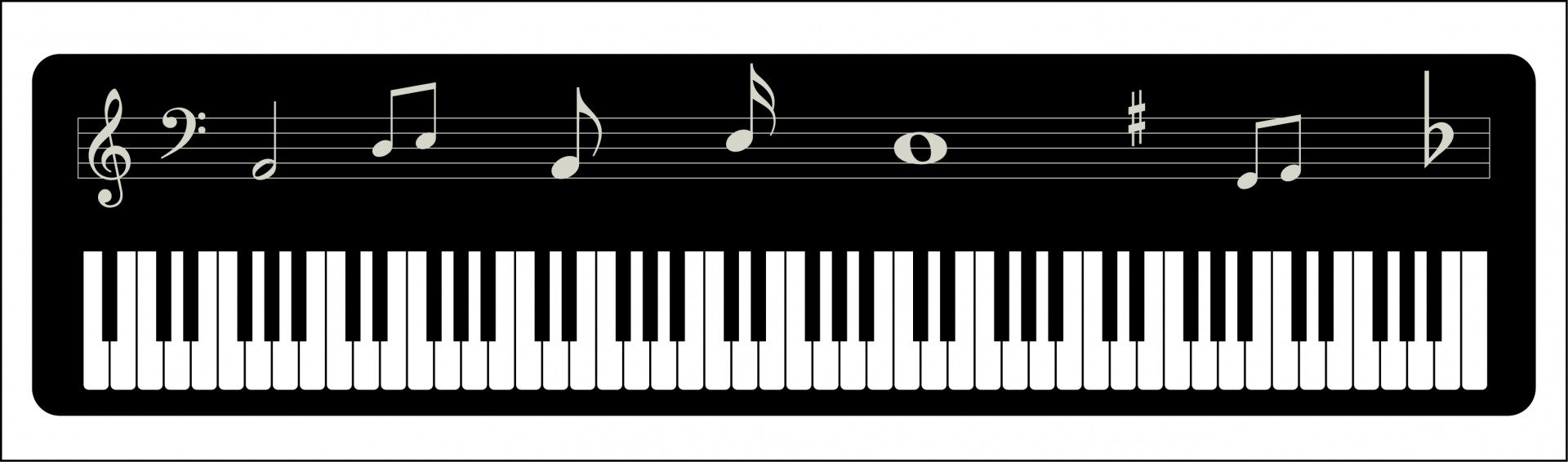 Piano Keyboard Musical Notes Free Stock Photo.