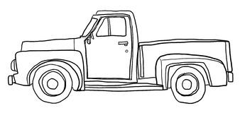 Image result for pickup truck clipart black and white.