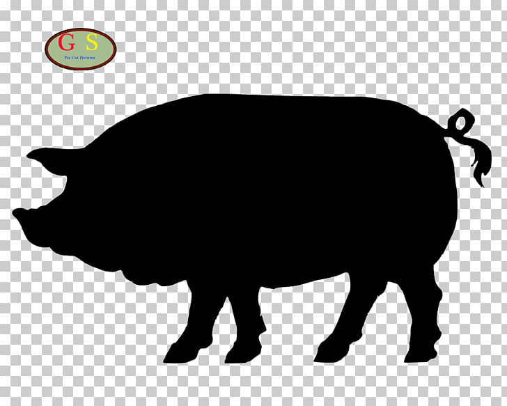 Mr. Pig\'s Smokehouse Silhouette , pig PNG clipart.