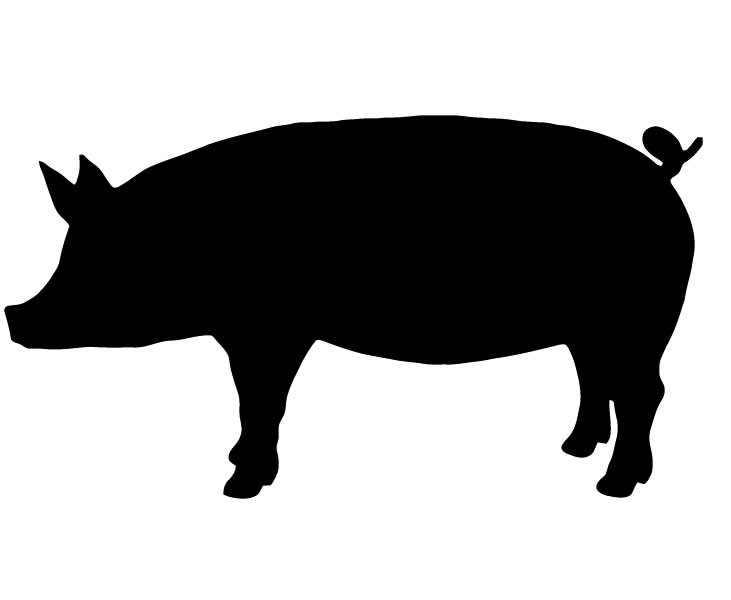 Pig Clipart Silhouette.