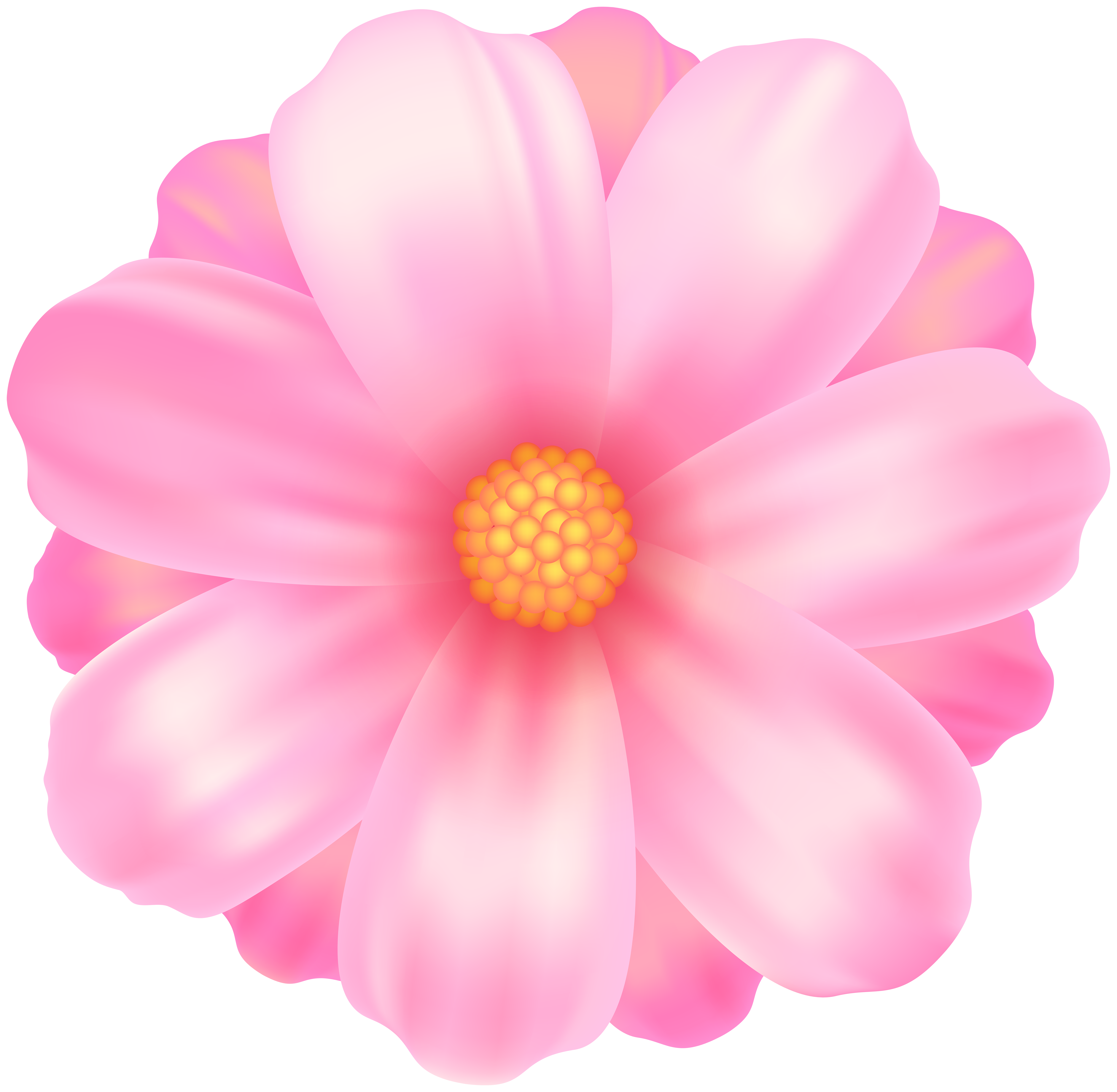 Pink Flower Transparent Clip Art.