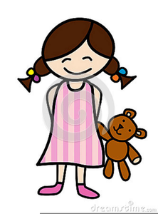 Girl In Pjs Clipart.