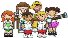 Kids doing things clipart science discovery free.