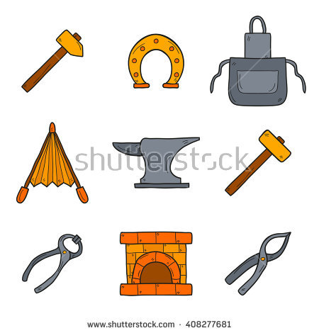 Cartoon Sledgehammer Stock Images, Royalty.