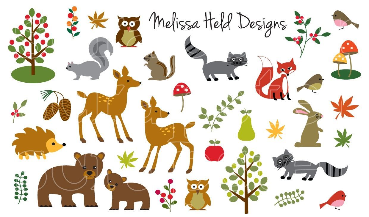 Woodland Animals Clipart.