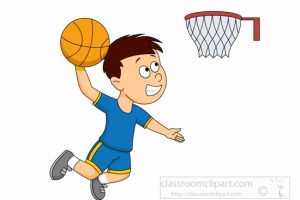 Dunking Boy Playing Basketball » Clipart Station.