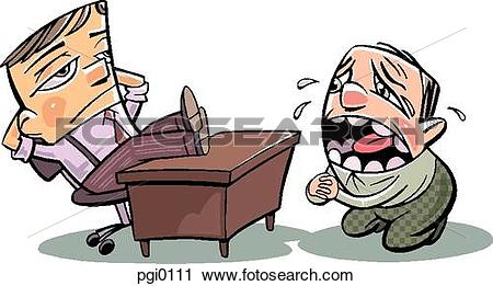 Clipart of man pleading for his job pgi0111.