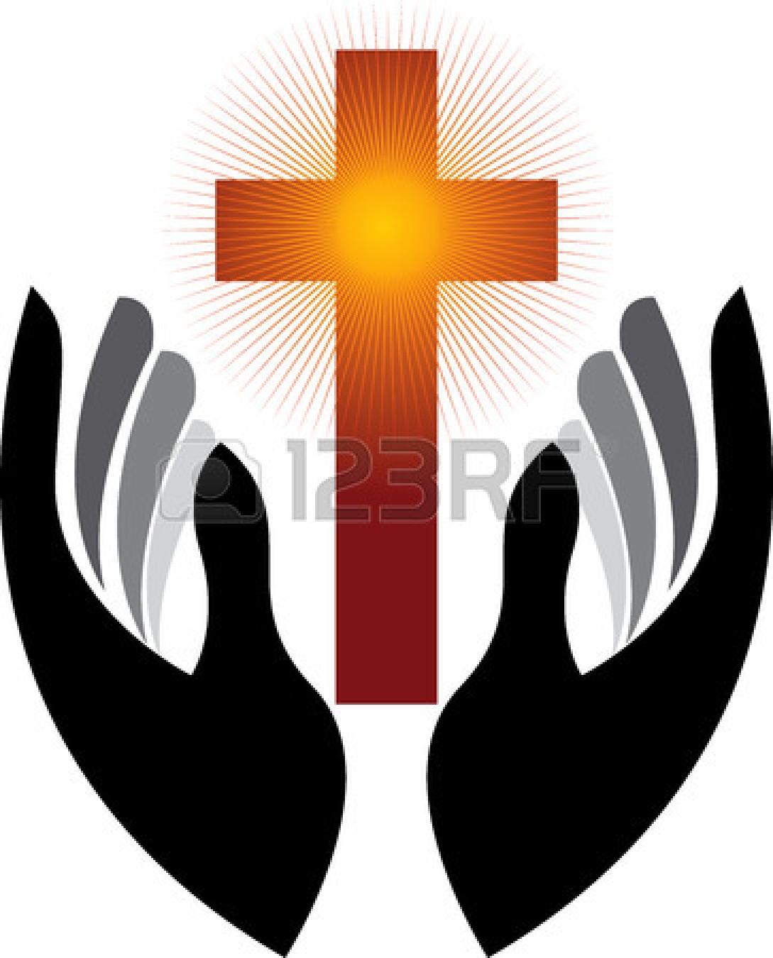 Open Praying Hands Clipart.