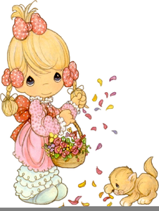 Precious Moments Baby Girl Clipart.