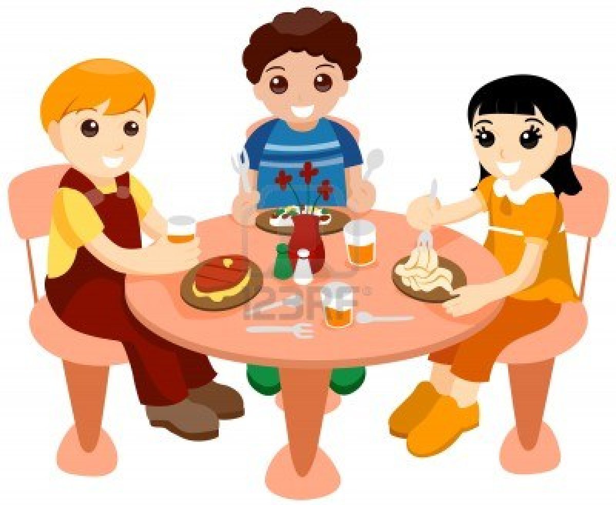 Preschool Kids Eating Clipart.