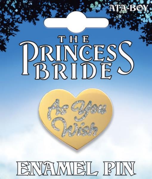 Details about The Princess Bride As You Wish Heart Logo Thick Metal Enamel  Pin NEW UNUSED.