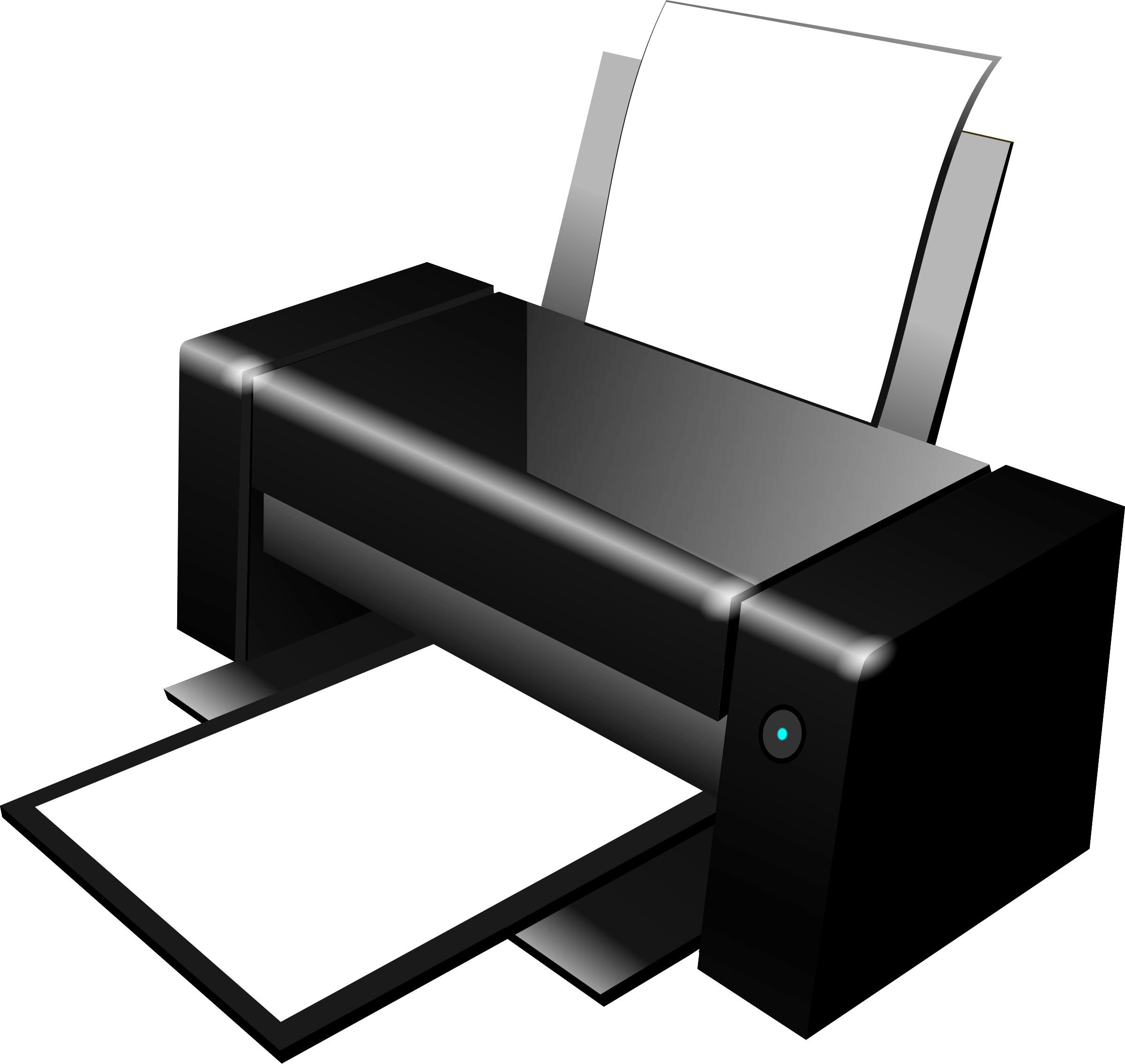 Black Clipart Printer transparent PNG.