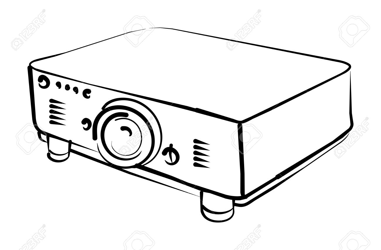 Projector Stock Vector.