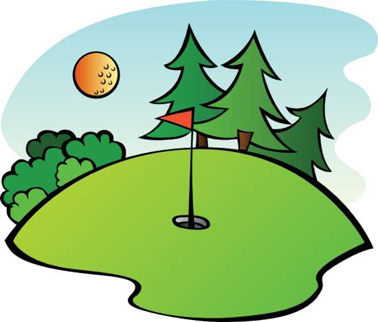 Golfing clipart putting green, Golfing putting green.