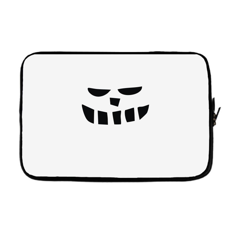 Smiling Teeth Pumpkin Face Laptop Sleeve. By Artistshot.