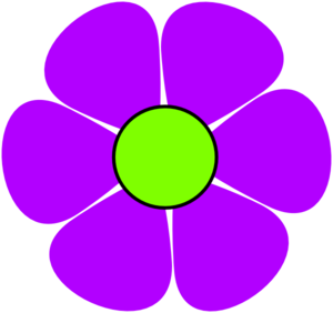 Purple flowers clip art.