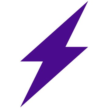 Purple Lightning Bolt Clip Art.