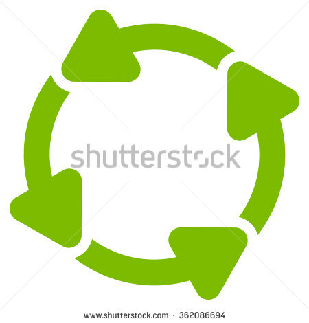 Green 3d Spinning Rotating Arrows Circle Stock Vector 268368485.