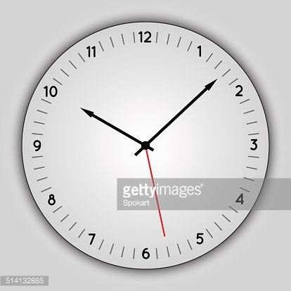 Vector abstract simple round clock Clipart Image.