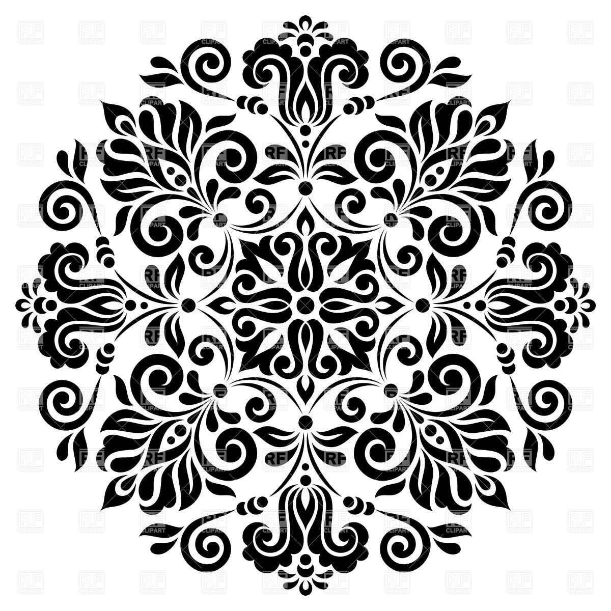 Round Flower Clipart.