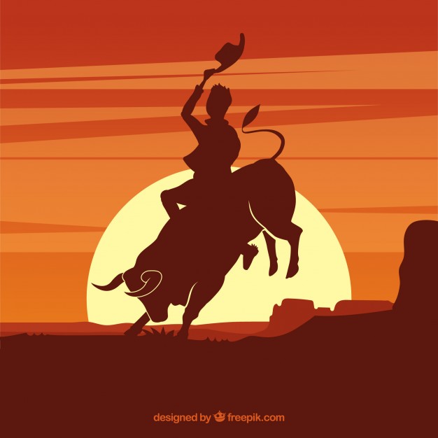 Rodeo clipart Vector.