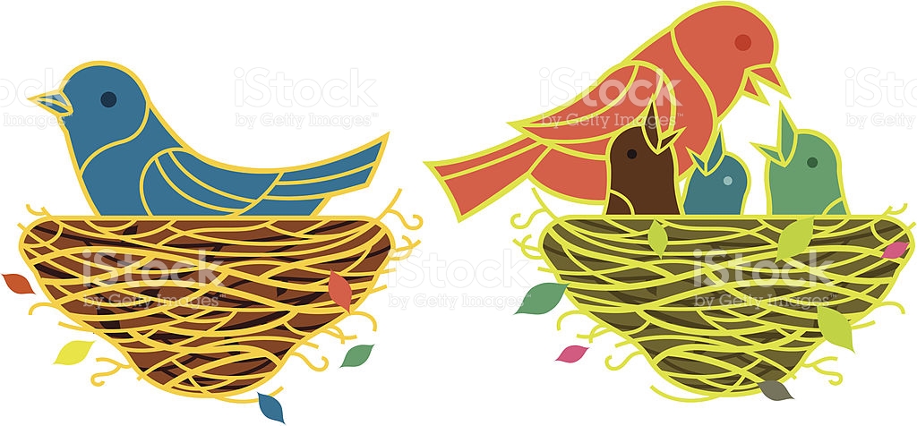 Birds And Roost stock vector art 165764849.