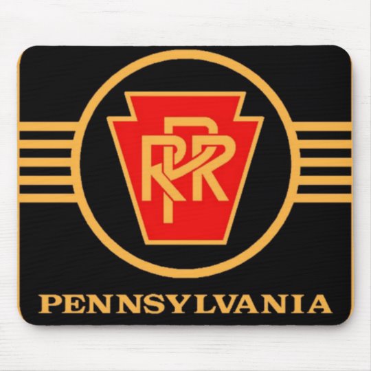 Pennsylvania Railroad Logo, Black & Gold Mousepads.